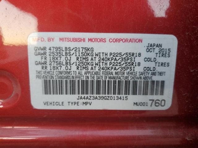 Photo 12 VIN: JA4AZ3A39GZ013415 - MITSUBISHI OUTLANDER 