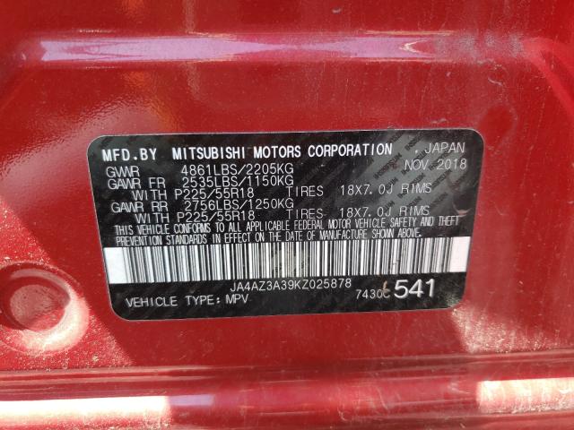 Photo 9 VIN: JA4AZ3A39KZ025878 - MITSUBISHI OUTLANDER 