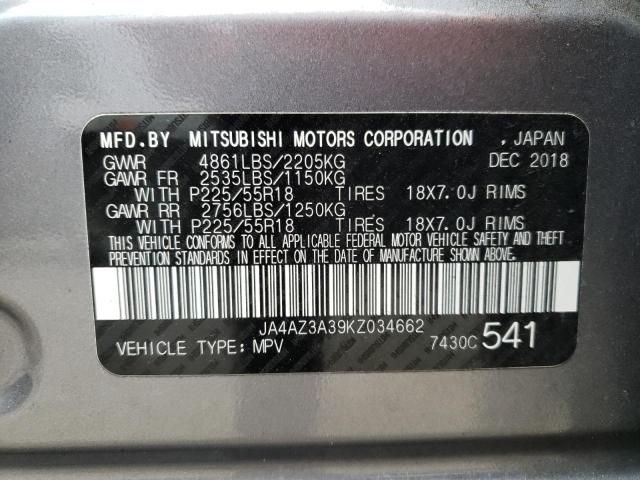 Photo 12 VIN: JA4AZ3A39KZ034662 - MITSUBISHI OUTLANDER 