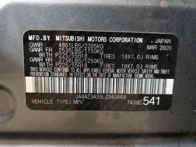 Photo 12 VIN: JA4AZ3A39LZ040849 - MITSUBISHI OUTLANDER 