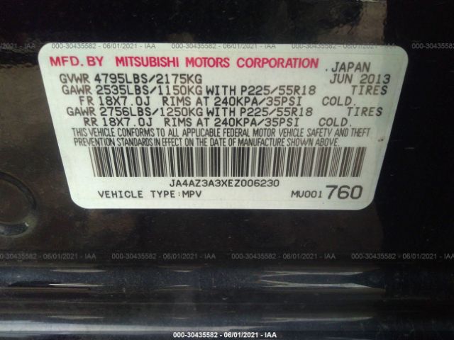 Photo 8 VIN: JA4AZ3A3XEZ006230 - MITSUBISHI OUTLANDER 