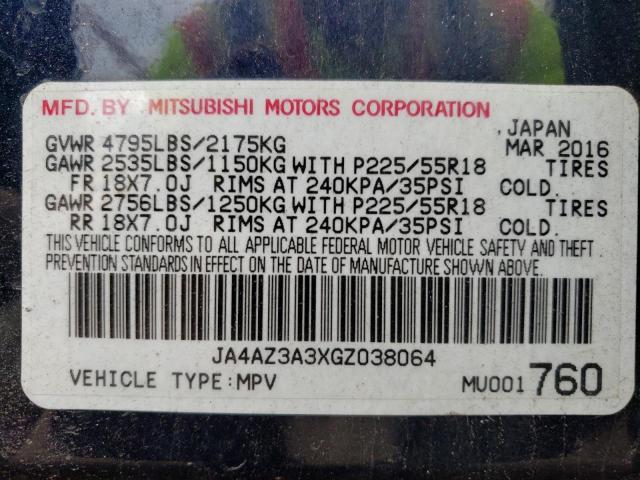 Photo 12 VIN: JA4AZ3A3XGZ038064 - MITSUBISHI OUTLANDER 