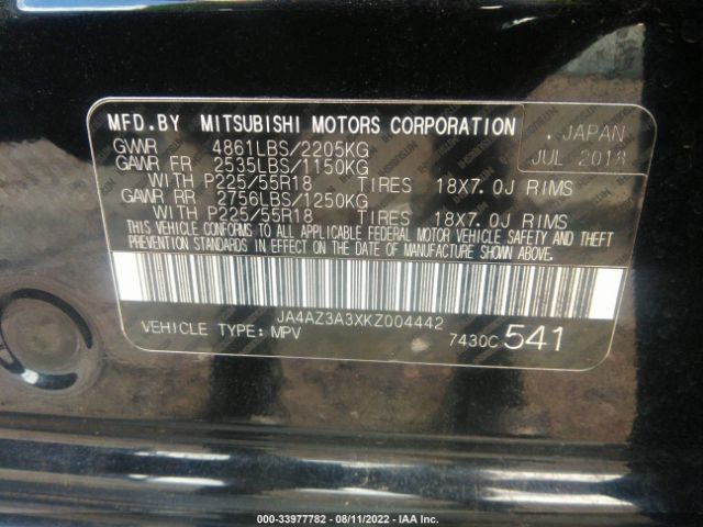 Photo 8 VIN: JA4AZ3A3XKZ004442 - MITSUBISHI OUTLANDER 