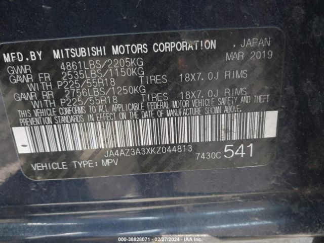 Photo 8 VIN: JA4AZ3A3XKZ044813 - MITSUBISHI OUTLANDER 