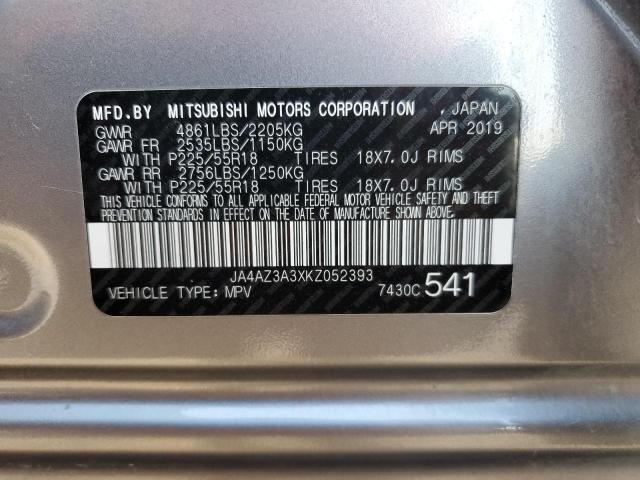 Photo 12 VIN: JA4AZ3A3XKZ052393 - MITSUBISHI OUTLANDER 