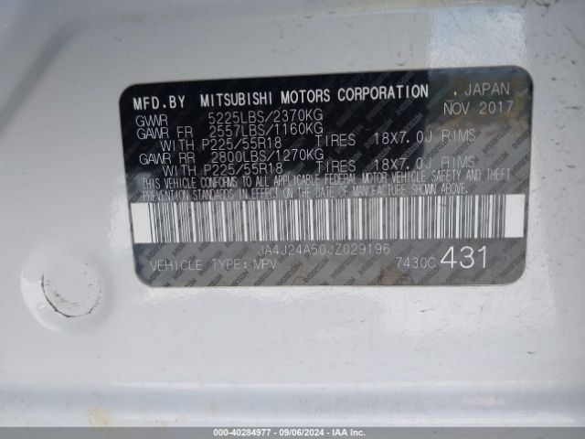 Photo 8 VIN: JA4J24A50JZ029196 - MITSUBISHI OUTLANDER 