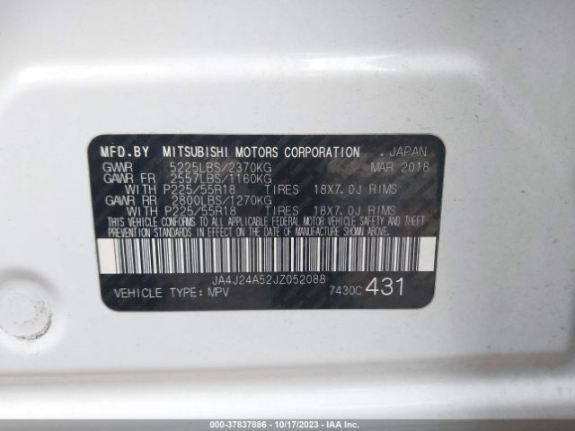 Photo 8 VIN: JA4J24A52JZ052088 - MITSUBISHI OUTLANDER PHEV 