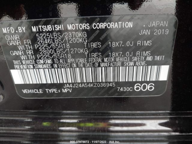 Photo 8 VIN: JA4J24A54KZ036945 - MITSUBISHI OUTLANDER 