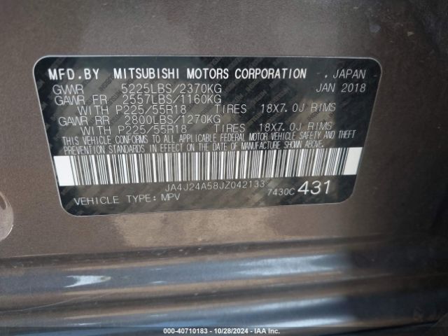 Photo 8 VIN: JA4J24A58JZ042133 - MITSUBISHI OUTLANDER 