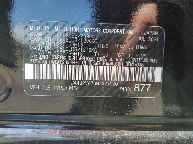 Photo 12 VIN: JA4J2VA70NZ027090 - MITSUBISHI OUTLANDER 