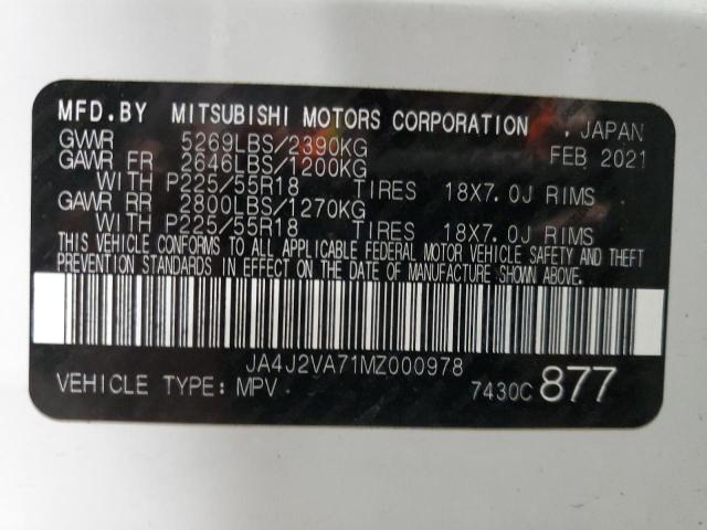 Photo 11 VIN: JA4J2VA71MZ000978 - MITSUBISHI OUTLANDER 