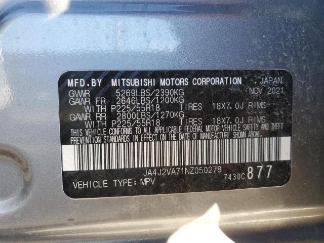 Photo 12 VIN: JA4J2VA71NZ050278 - MITSUBISHI OUTLANDER 