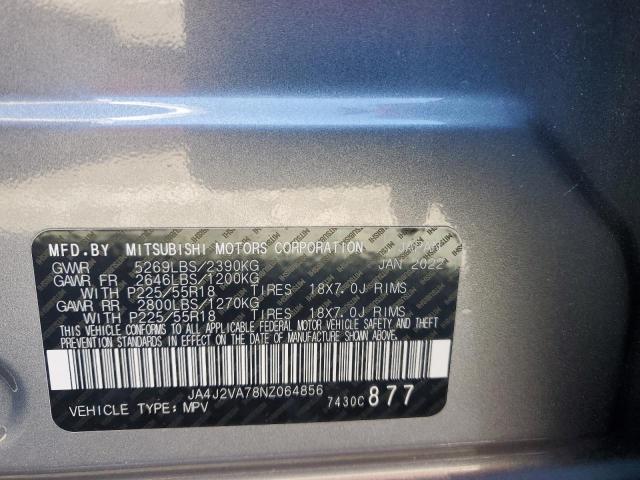 Photo 12 VIN: JA4J2VA78NZ064856 - MITSUBISHI OUTLANDER 