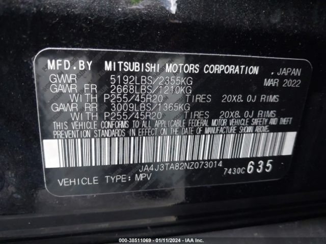 Photo 8 VIN: JA4J3TA82NZ073014 - MITSUBISHI OUTLANDER 