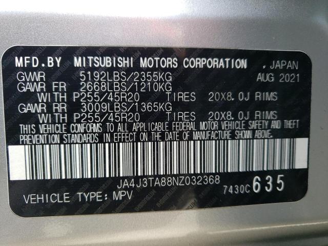 Photo 12 VIN: JA4J3TA88NZ032368 - MITSUBISHI OUTLANDER 