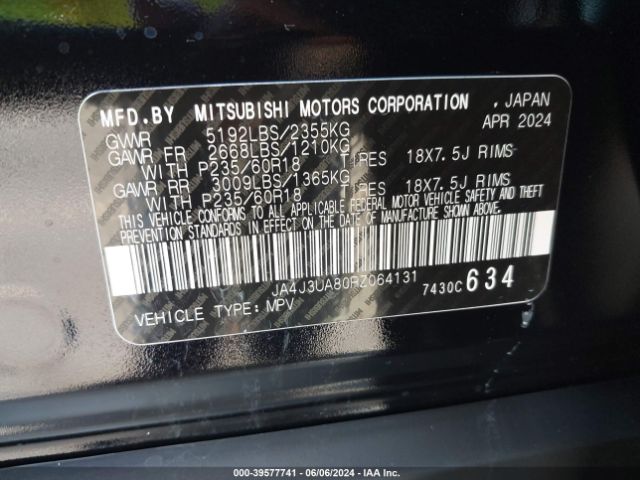 Photo 8 VIN: JA4J3UA80RZ064131 - MITSUBISHI OUTLANDER 