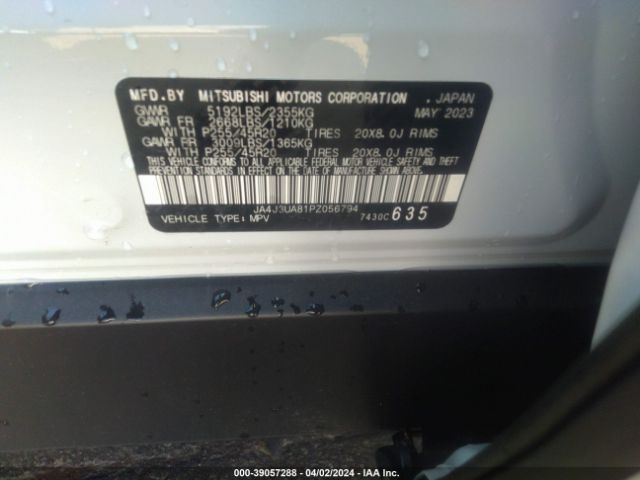 Photo 8 VIN: JA4J3UA81PZ056794 - MITSUBISHI OUTLANDER 