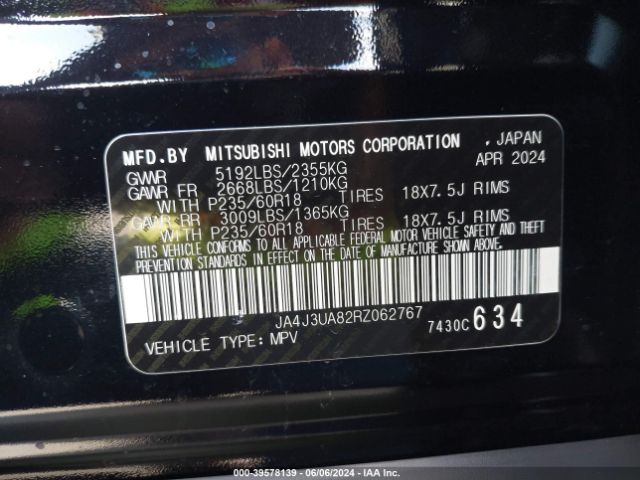 Photo 8 VIN: JA4J3UA82RZ062767 - MITSUBISHI OUTLANDER 