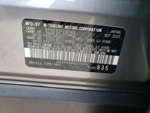 Photo 9 VIN: JA4J3UA84NZ037590 - MITSUBISHI OUTLANDER 