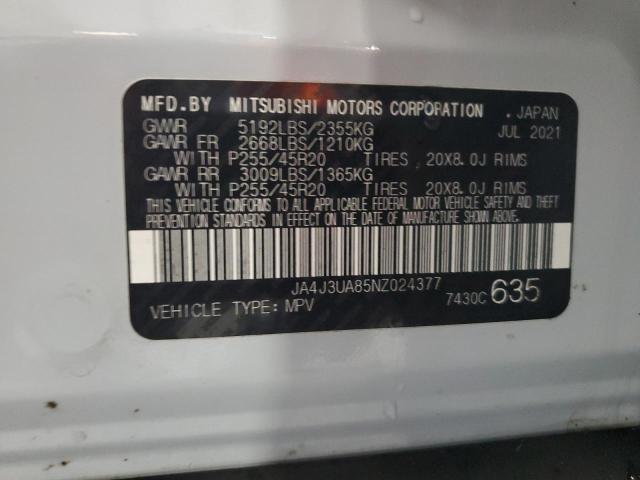 Photo 12 VIN: JA4J3UA85NZ024377 - MITSUBISHI OUTLANDER 