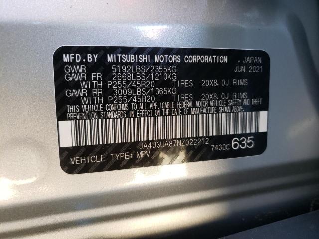 Photo 9 VIN: JA4J3UA87NZ022212 - MITSUBISHI OUTLANDER 