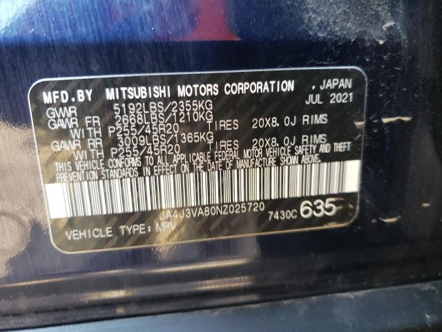 Photo 11 VIN: JA4J3VA80NZ025720 - MITSUBISHI OUTLANDER 