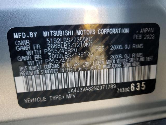 Photo 12 VIN: JA4J3VA82NZ071789 - MITSUBISHI OUTLANDER 