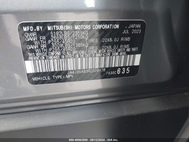 Photo 8 VIN: JA4J3VA83RZ008478 - MITSUBISHI OUTLANDER 