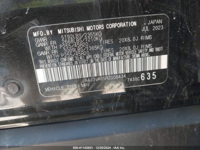 Photo 8 VIN: JA4J3VA85RZ008434 - MITSUBISHI OUTLANDER 