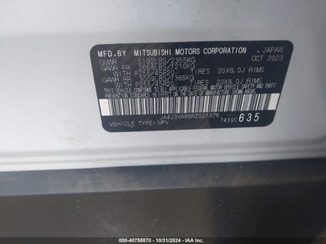 Photo 8 VIN: JA4J3VA85RZ021376 - MITSUBISHI OUTLANDER 