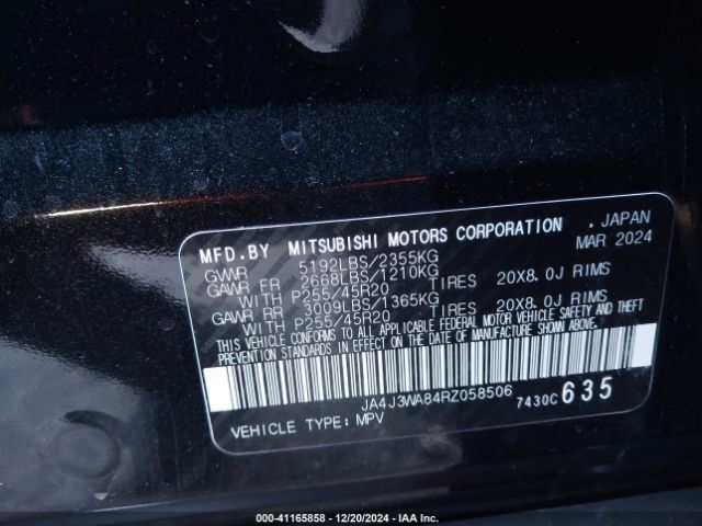 Photo 8 VIN: JA4J3WA84RZ058506 - MITSUBISHI OUTLANDER 