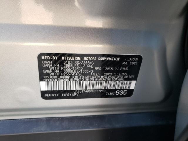 Photo 12 VIN: JA4J4TA80NZ027209 - MITSUBISHI OUTLANDER 