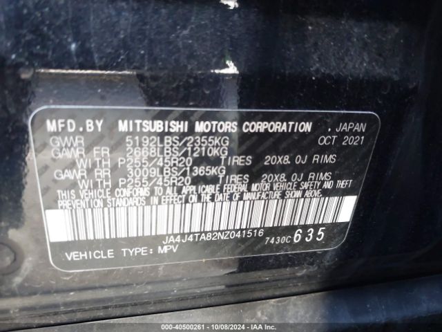 Photo 8 VIN: JA4J4TA82NZ041516 - MITSUBISHI OUTLANDER 