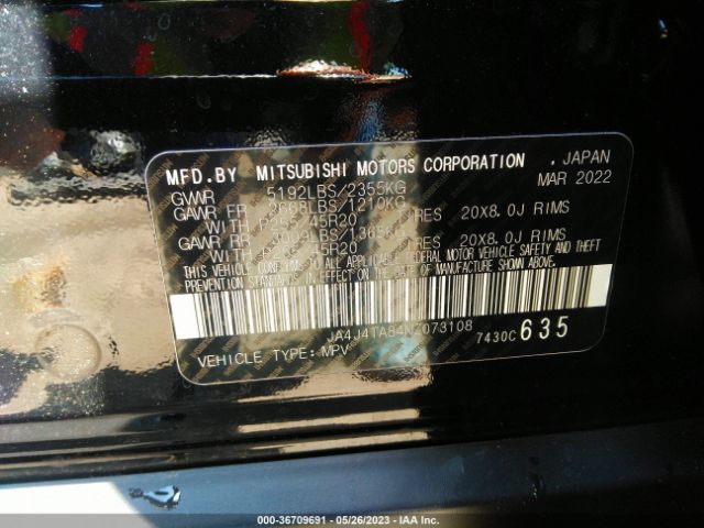 Photo 8 VIN: JA4J4TA84NZ073108 - MITSUBISHI OUTLANDER 