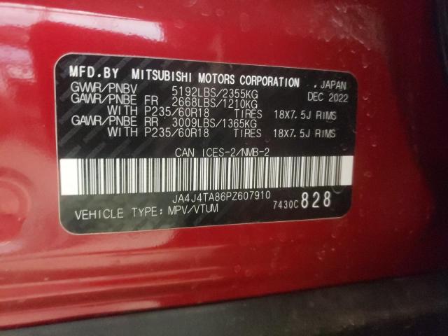 Photo 12 VIN: JA4J4TA86PZ607910 - MITSUBISHI OUTLANDER 