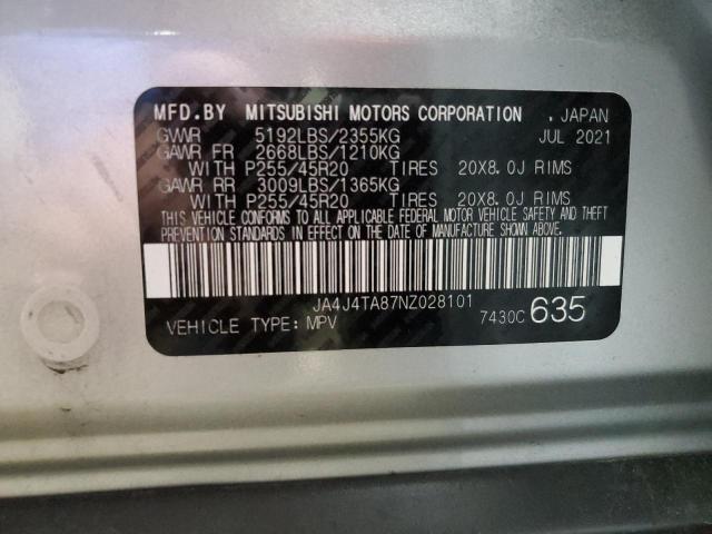 Photo 12 VIN: JA4J4TA87NZ028101 - MITSUBISHI OUTLANDER 