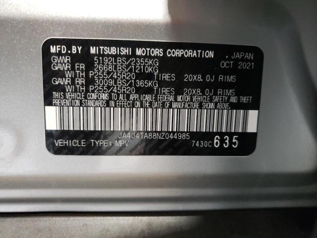 Photo 9 VIN: JA4J4TA88NZ044985 - MITSUBISHI OUTLANDER 