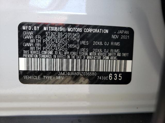 Photo 12 VIN: JA4J4UA80NZ036580 - MITSUBISHI OUTLANDER 