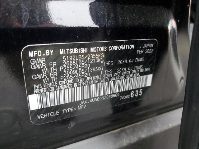 Photo 12 VIN: JA4J4UA80NZ068669 - MITSUBISHI OUTLANDER 