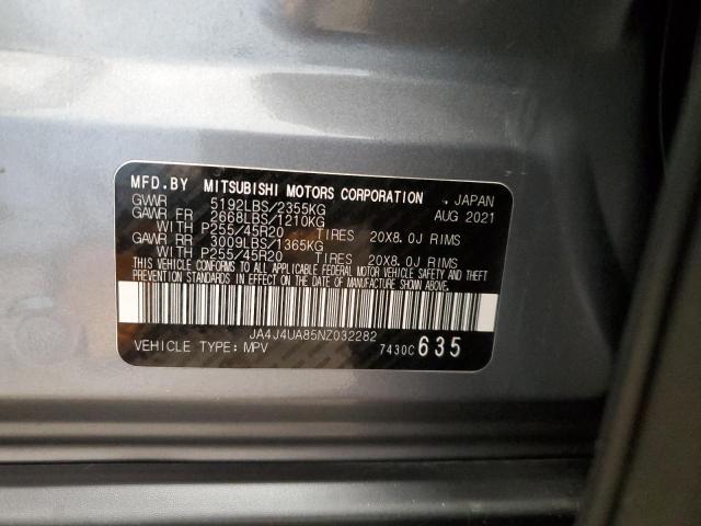 Photo 12 VIN: JA4J4UA85NZ032282 - MITSUBISHI OUTLANDER 