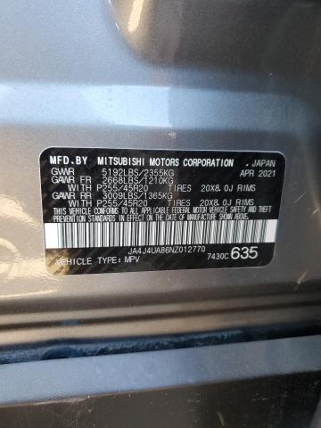 Photo 9 VIN: JA4J4UA86NZ012770 - MITSUBISHI OUTLANDER 