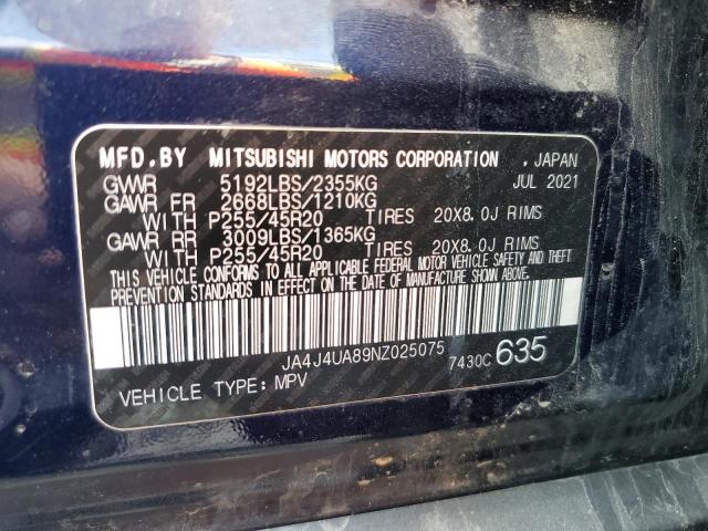 Photo 11 VIN: JA4J4UA89NZ025075 - MITSUBISHI OUTLANDER 