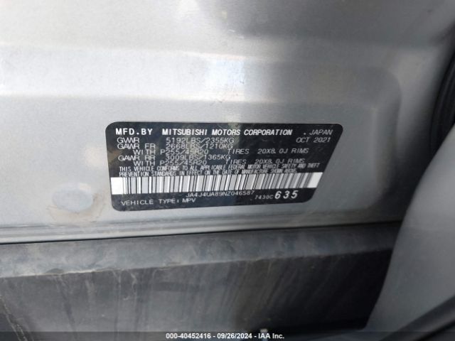 Photo 8 VIN: JA4J4UA89NZ046587 - MITSUBISHI OUTLANDER 