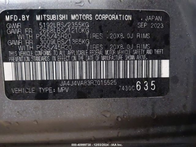 Photo 8 VIN: JA4J4VA83RZ015525 - MITSUBISHI OUTLANDER 