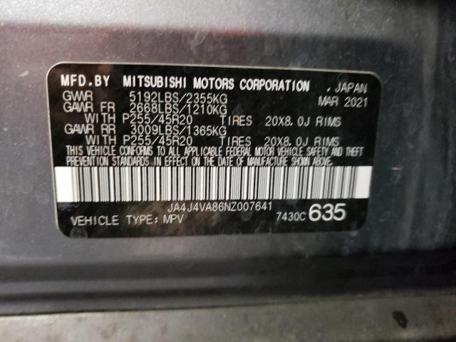 Photo 12 VIN: JA4J4VA86NZ007641 - MITSUBISHI OUTLANDER 