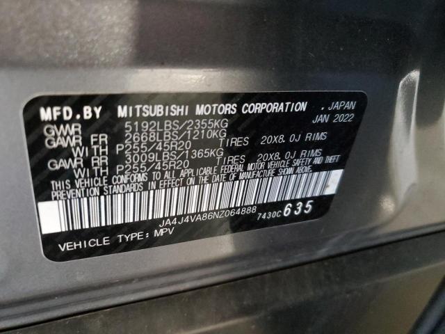 Photo 12 VIN: JA4J4VA86NZ064888 - MITSUBISHI OUTLANDER 