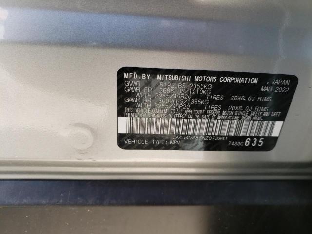 Photo 11 VIN: JA4J4VA87NZ073941 - MITSUBISHI OUTLANDER 