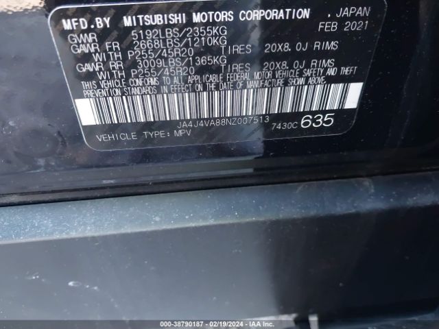 Photo 8 VIN: JA4J4VA88NZ007513 - MITSUBISHI OUTLANDER 