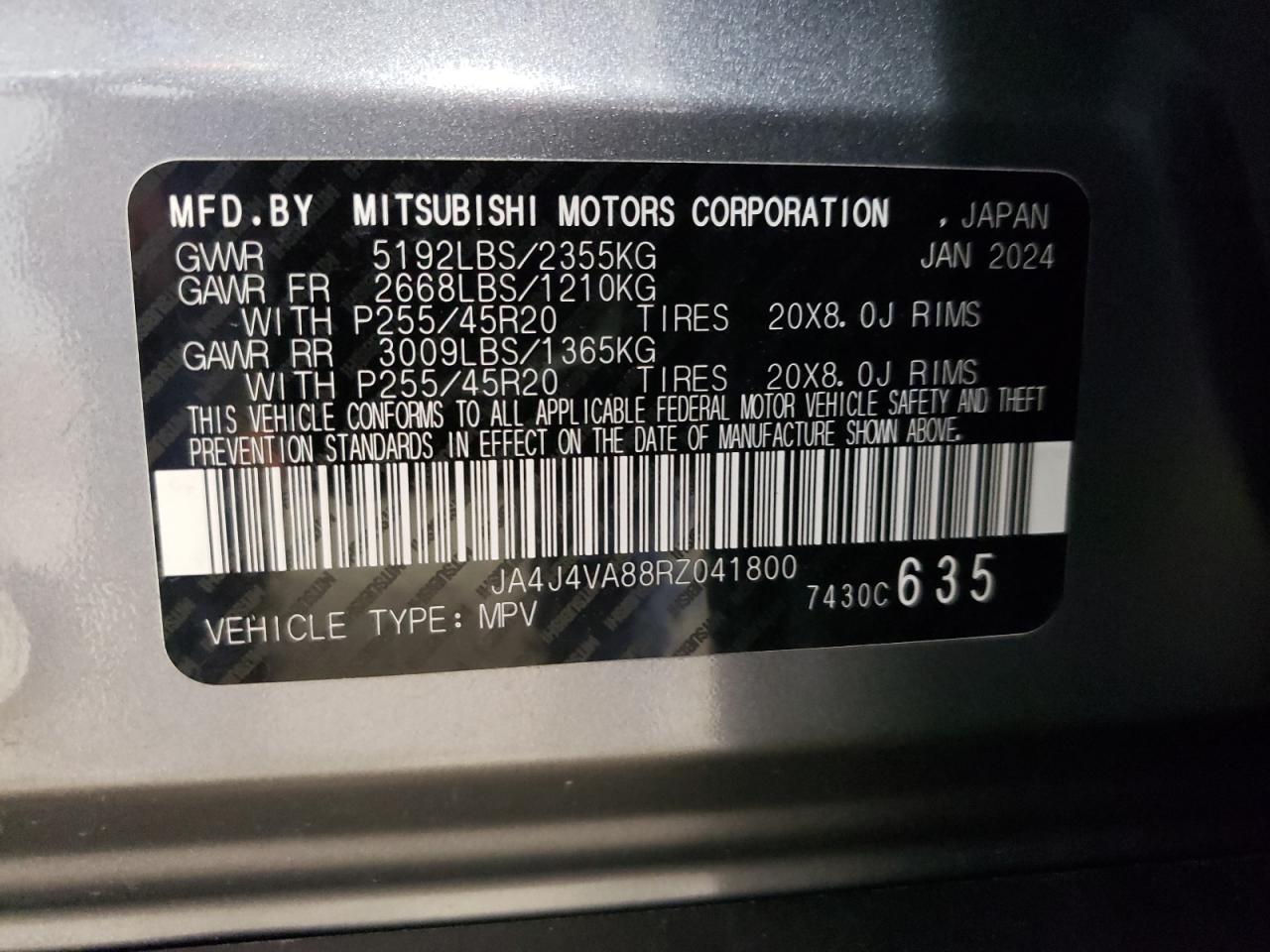 Photo 16 VIN: JA4J4VA88RZ041800 - MITSUBISHI OUTLANDER 