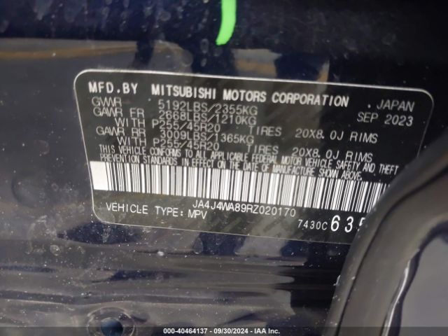 Photo 8 VIN: JA4J4WA89RZ020170 - MITSUBISHI OUTLANDER 